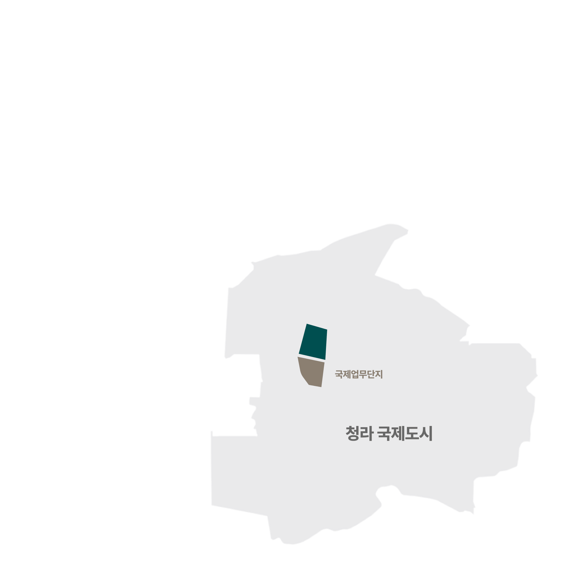 청라국제도시 내 아크원 푸르지오 위치